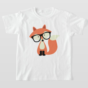Camiseta Fox vermelho do hipster bonito