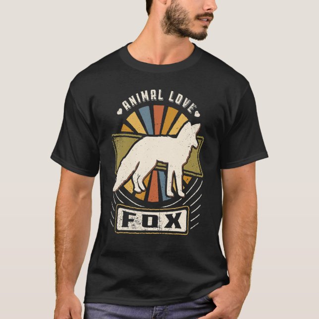 Camiseta Fox Vintage Classic Retro Animal (Frente)