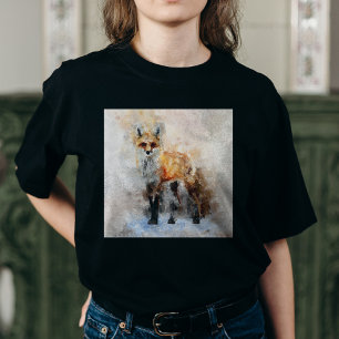 Camiseta Fox Watercolor Retrato 02