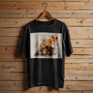 Camiseta Fox Watercolor Retrato 04