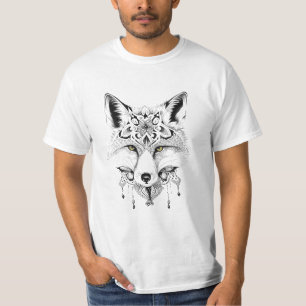 Camiseta Fox Wild Animal Nature Ilustração Arte