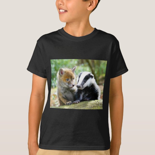 Camiseta Foxcub e Badger Cute! (Frente)