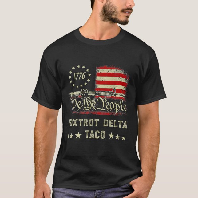 Camiseta Foxtrot Delta Taco Resiste 8647 Vamos Go Taco Men  (Frente)