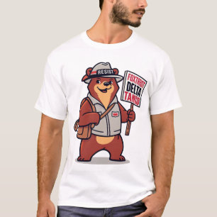 Camiseta Foxtrot Delta Tango Bear Engraçado