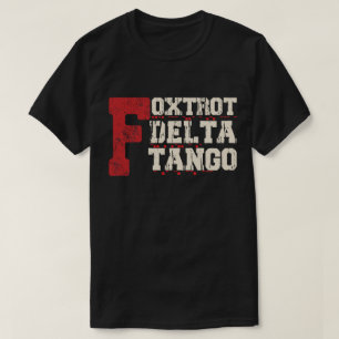 Camiseta Foxtrot Delta Tango: Um Código Militar Divertido