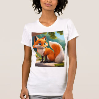 Camiseta "Foxy Fun: Fox White Girl é T-Shirt"