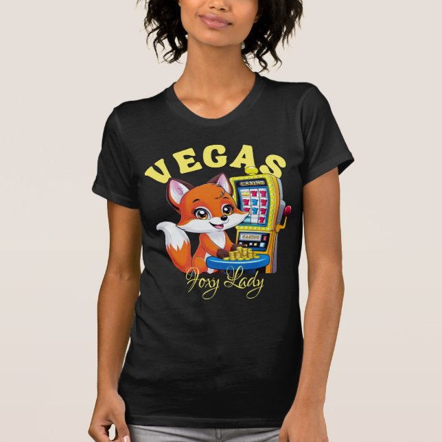 Camiseta Foxy Lady Plays Casino Machine Em Las Vegas (Frente)