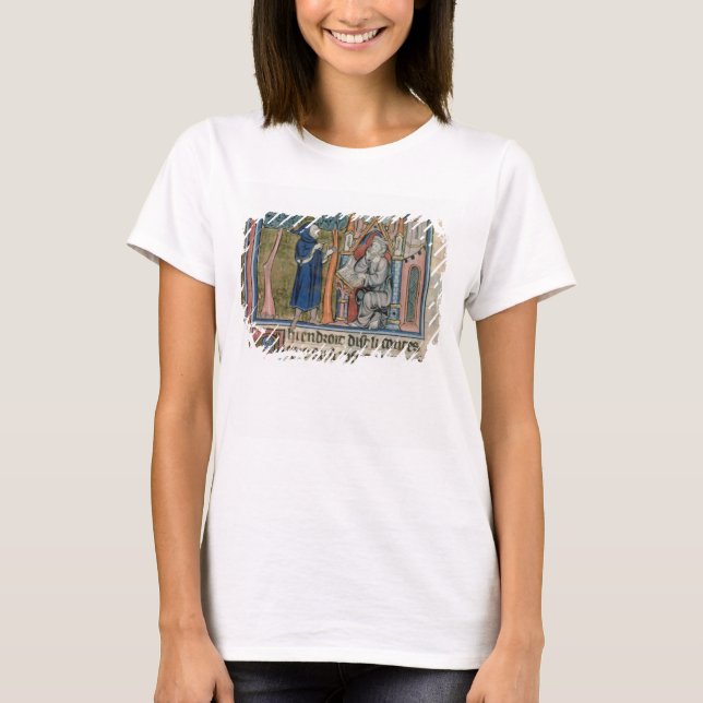 Camiseta Fr. 95 f.268 Merlin dita a história a Blais (Frente)