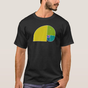 Camiseta Fração do ouro Elefante Fibonacci Espiral 3 Ventil