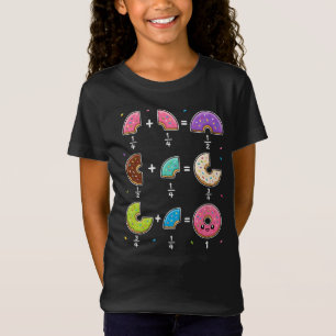 Camiseta Frações de Donut Humor de Aprendizado de Matemátic