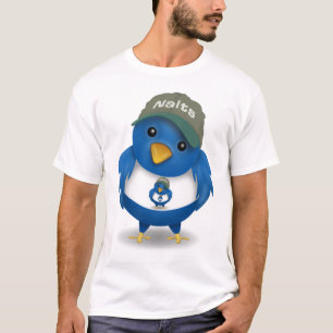 Camiseta Fractal do pássaro do Twitter de Nalts