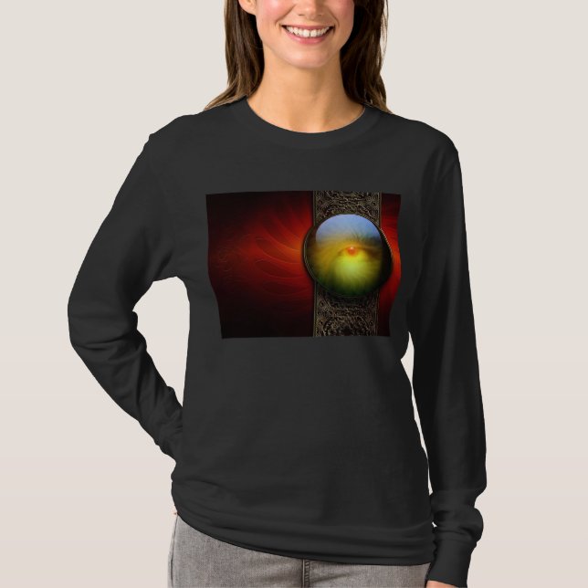 Camiseta Fractal do terceiro olho da mágica (Frente)