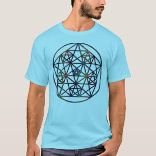 Camiseta Fractal sagrado da geometria da abundância da vida