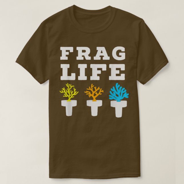 Camiseta Frag Life Coral Reef Saltwater Aquário Aquarista J (Frente do Design)