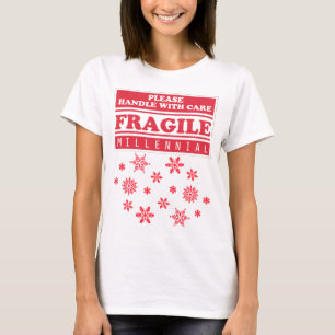 Camiseta Frágil Milênio, Manipula Com Flocos De Neve Cuidad