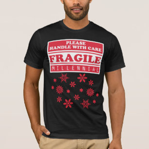 Camiseta Frágil Milênio, Manipula Com Flocos De Neve Cuidad