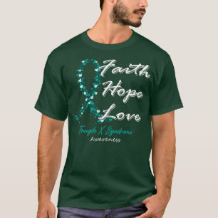 Camiseta Frágil Síndrome X Sensibilização Fé Esperança Amor