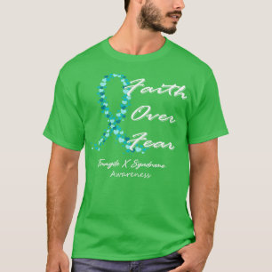 Camiseta Frágil Síndrome X Sensibilização Fé Sobre O Medo