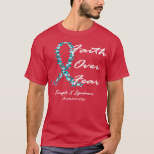 Camiseta Frágil Síndrome X Sensibilização Fé Sobre O Medo