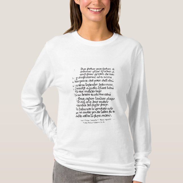 Camiseta Fragmento do Divina Commedia de Dante ' (Frente)