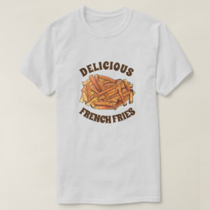 Camiseta Fragmentos franceses de bife Fritados Batatas frit