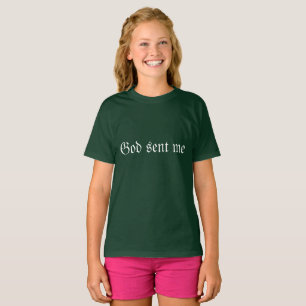 Camiseta Fraktur, deus enviou-me, citações do preto órf