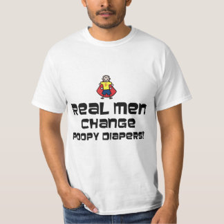 Camiseta Fraldas reais de Poopy da mudança dos homens
