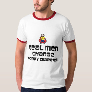 Camiseta Fraldas reais de Poopy da mudança dos homens