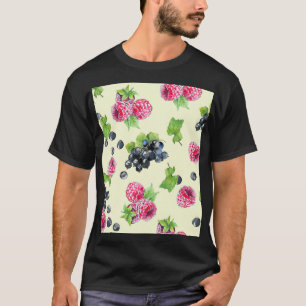 Camiseta Framboesa, corante de água