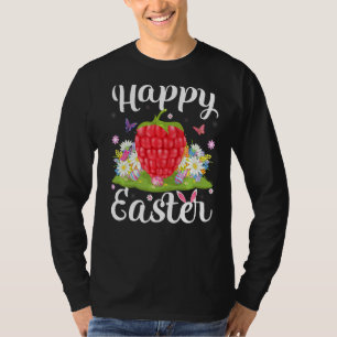 Camiseta Framboesa Páscoa Ovina Caça Framboesa Floral Leste
