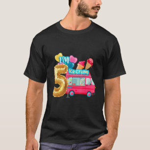 Camiseta Framboesa Rosa-sorvete Morango Morango Ice Crea