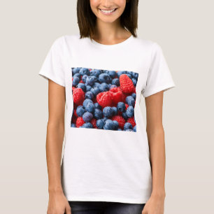 Camiseta Framboesas e amoras-vivas