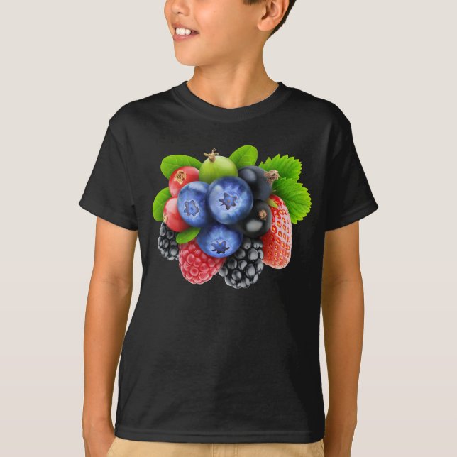 Camiseta Framboesas frescas (Frente)