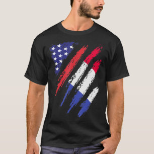 Camiseta França American Grown Flag USA Patriot Heritage Mo