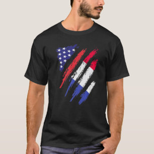 Camiseta França American Grown Flag USA Patriot Heritage Mo