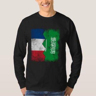 Camiseta França Arábia Saudita sinaliza metade das raízes f