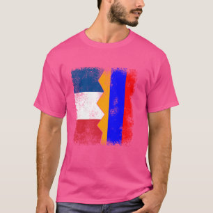 Camiseta França Armênia Flagres Half Armenian French Pride