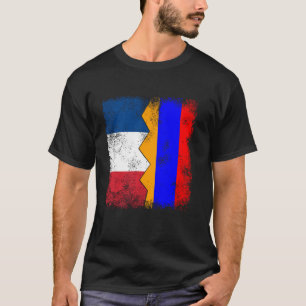 Camiseta França Armênia Flagres Half Armenian French Pride