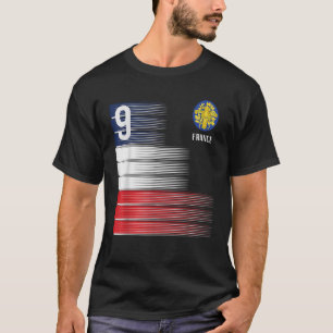 Camiseta França Bandeira 9 Futebol francês Mulheres Rapazes