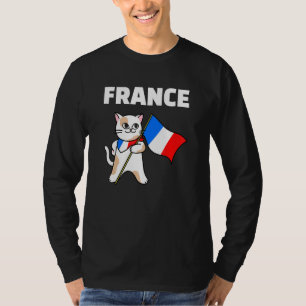Camiseta França Bandeira Cat French Colors Kitten