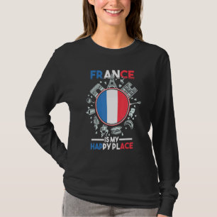 Camiseta França Bandeira Patriótica França É Meu Feliz Pl