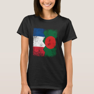 Camiseta França Bangladesh Flagres Half BENGALI Raízes Fran