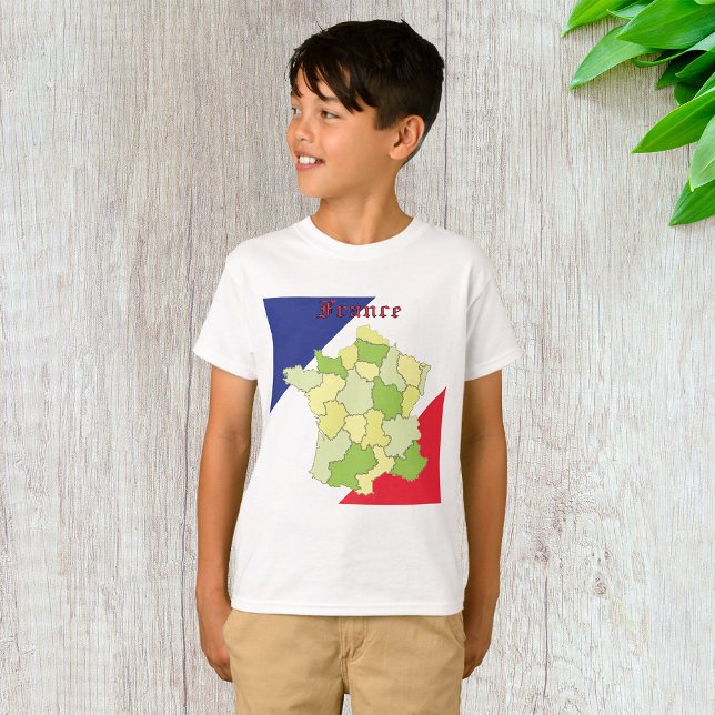Camiseta França - Cores E Mapa Nacional (Criador carregado)