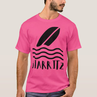 Camiseta frança de praia do surf de biarritzT 1