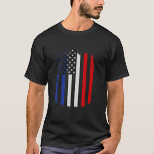 Camiseta França e América - Bandeira francesa-americana