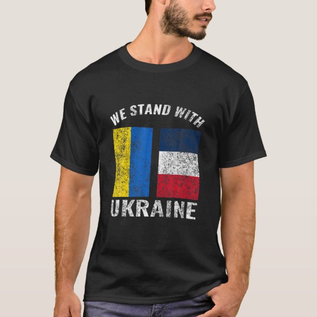 Camiseta França - Estamos Com A Ucrânia (Frente)