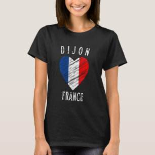 Camiseta França Flag Heart Dijon