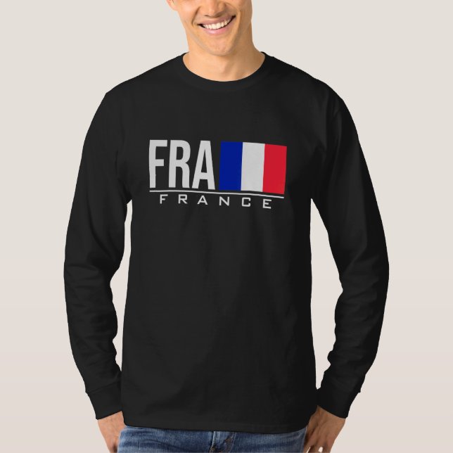 Camiseta França Flag International Country Code Fra Sports (Frente)