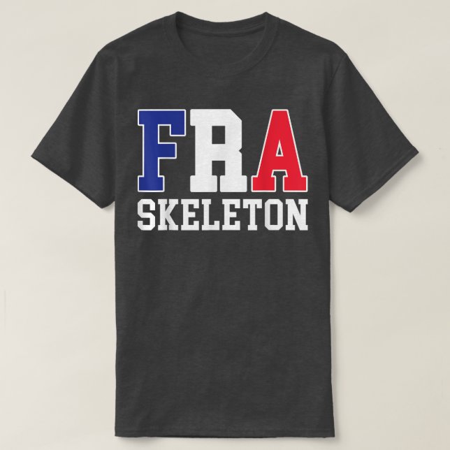 Camiseta França Flag Musher França FRA Skeleton  (Frente do Design)