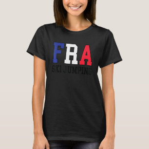 Camiseta França Flag Ski Jumper Francês Fra Ski Jumping
